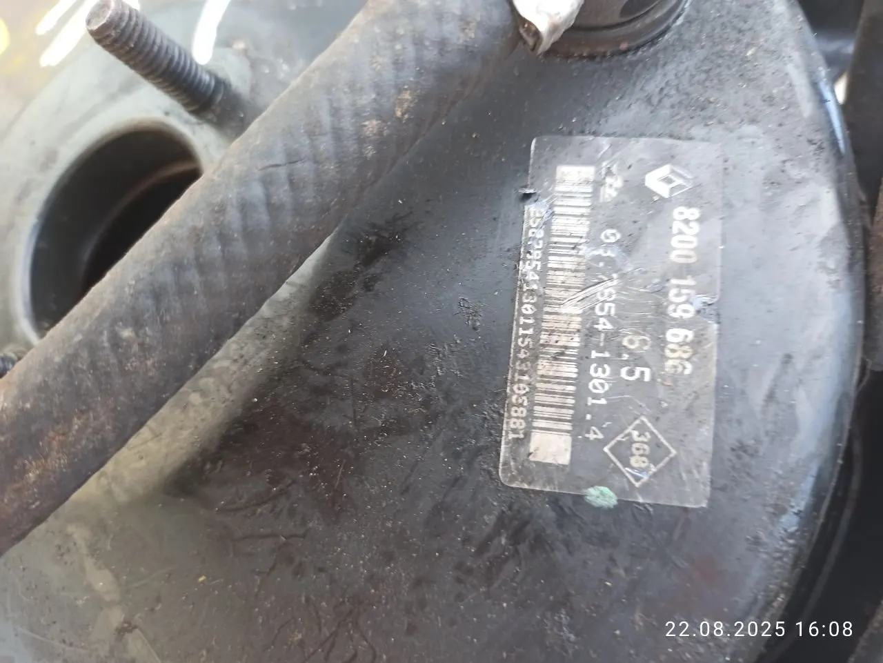 вакуумный усилитель тормозов Renault Scenic 1 поколение [рестайлинг] 8200159686 — фото 2