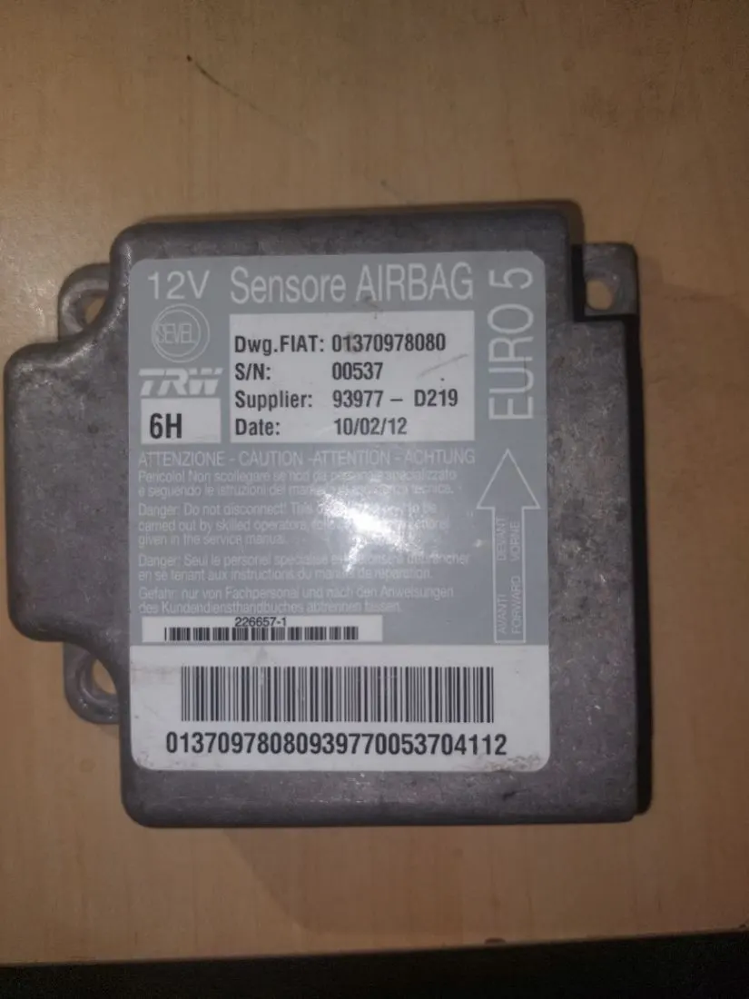 Блок AirBag Peugeot Boxer 01370978080