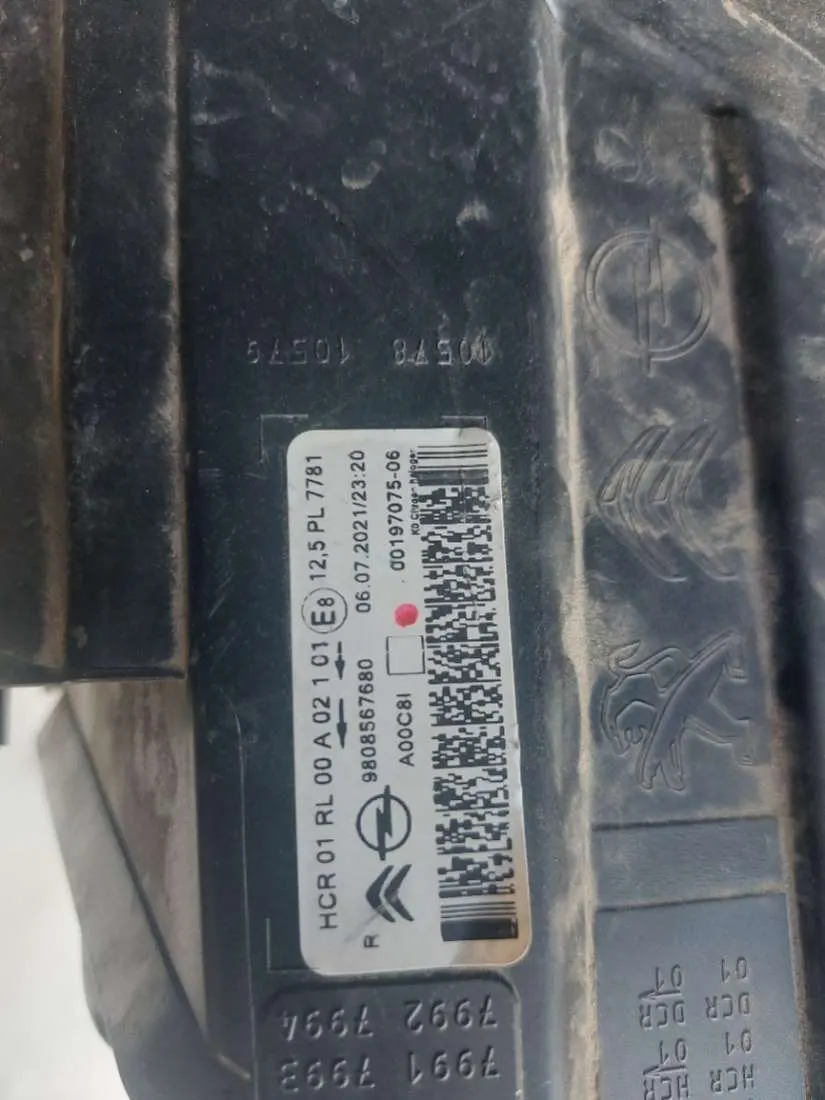 Фара передняя правая Citroen SpaceTourer 1 поколение 9808567680